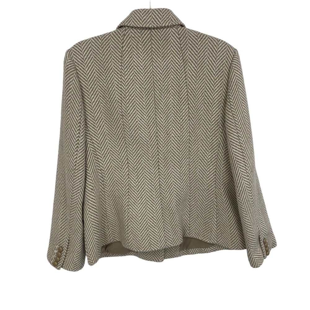 Talbots Button Front Wool Blend Short Coat Beige … - image 4